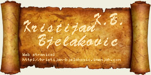 Kristijan Bjelaković vizit kartica